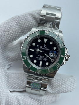 (준비완료/특급배송)NO.3480/QP공장 롤렉스 서브마리너 신형 41mm 블랙다이얼 그린세라믹 인서트 최신형 스타벅스